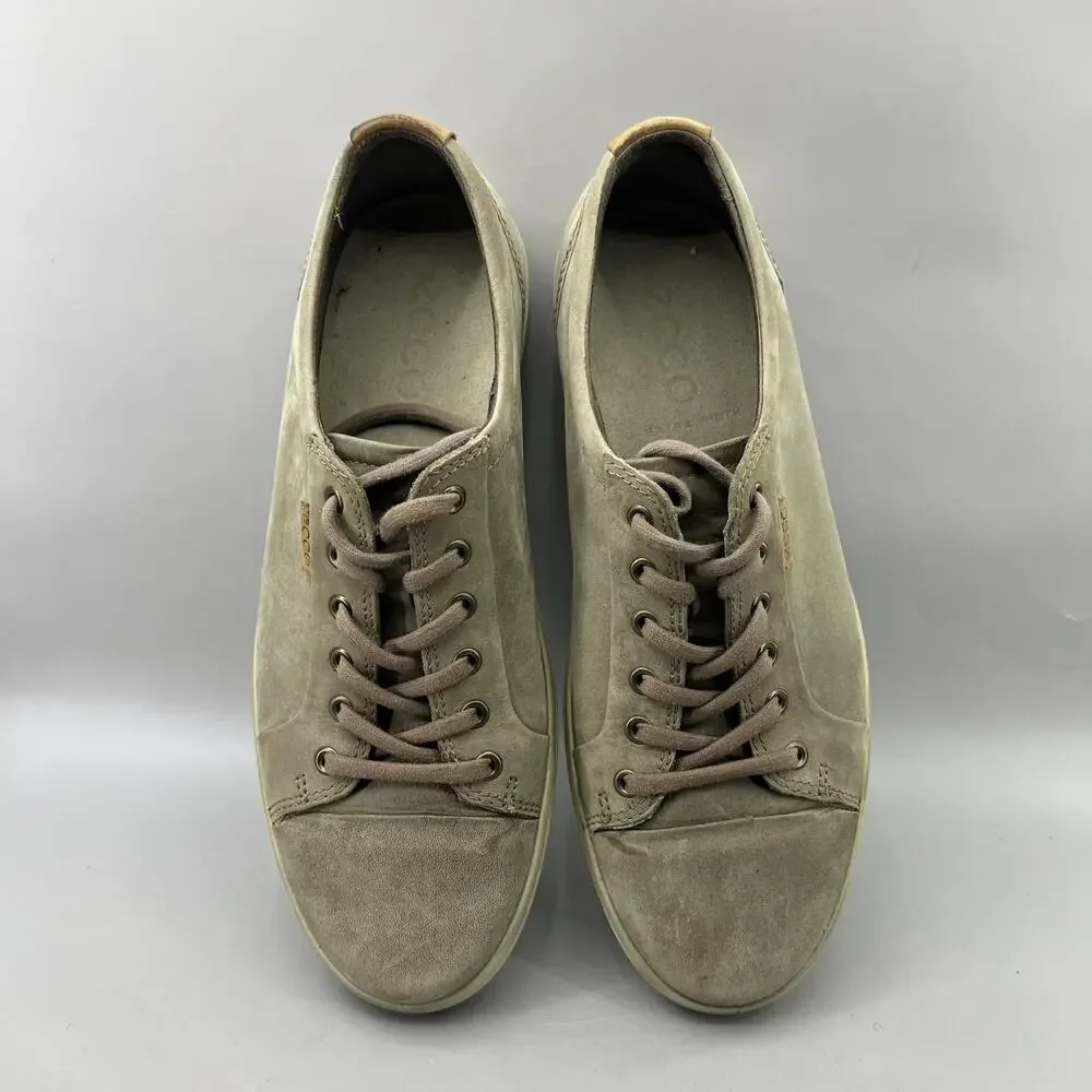 ECCO Soft 7 Casual Sneakers Men Size 11 US, 45 EU Brown Nubuck Comfort Low Shoes